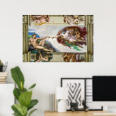De schepping van Adam | Michelangelo | Poster (Thuiskantoor)