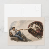 De Schepping van Adam - Moderne Twist Briefkaart (Voorkant / Achterkant)