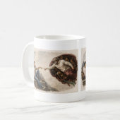 De Schepping van Adam - Moderne Twist Koffiemok (Voorkant links)