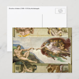 De Schepping van de Mens door Michelangelo (Schepp Briefkaart
