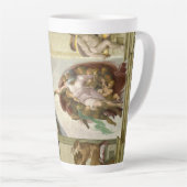 De Schepping van de Mens door Michelangelo (Schepp Latte Mok (Rechterhoek)