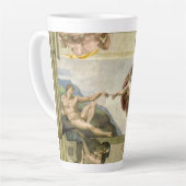 De Schepping van de Mens door Michelangelo (Schepp Latte Mok (Linkerhoek)