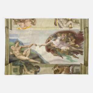 De Schepping van de Mens door Michelangelo (Schepp Theedoek