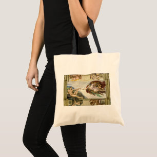 De Schepping van de Mens door Michelangelo (Schepp Tote Bag