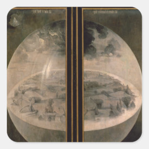 De schepping van de wereld 2 vierkante sticker