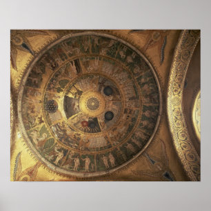 De schepping van de wereld uit Genesis Cupola Poster