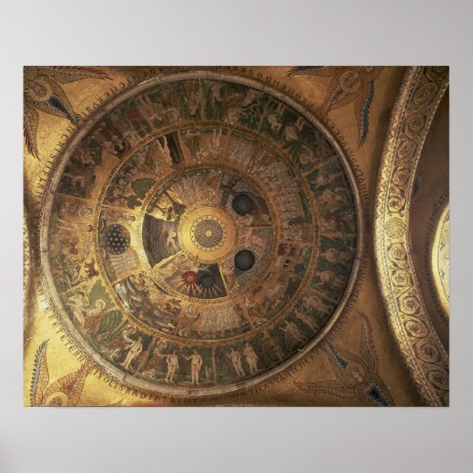 De schepping van de wereld uit Genesis Cupola Poster (Voorkant)