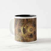 De schepping van de wereld uit Genesis Cupola Tweekleurige Koffiemok (Voorkant links)