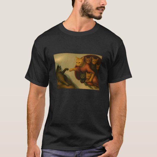 De Schepping van Katdom - Meesterwerk Parodie T-shirt (Voorkant)