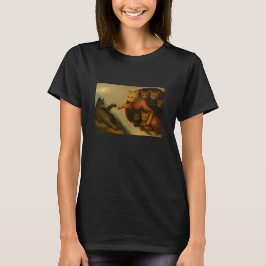 De Schepping van Katdom - Meesterwerk Parodie T-shirt (Voorkant)
