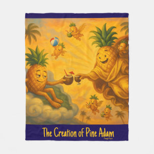 De schepping van Pine Adam - Pineapple Empire Fleece Deken