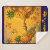 De schepping van Pine Adam - Pineapple Empire Sherpa Deken (Voorkant (horizontaal))
