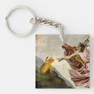 De Schepping van Purrfectie Sleutelhanger