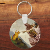 De Schepping van Purrfectie Sleutelhanger (Voorkant)