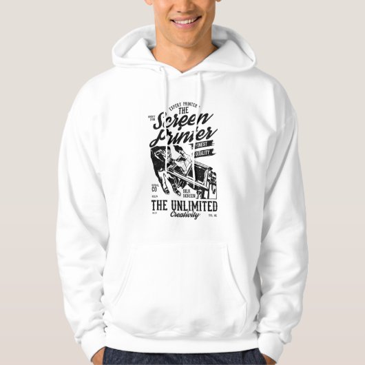 De schermprinter hoodie (Voorkant)
