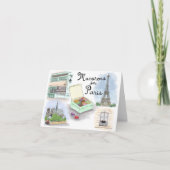De Schets Notecard van de reis: Macarons in Parijs Kaart (Voorkant)