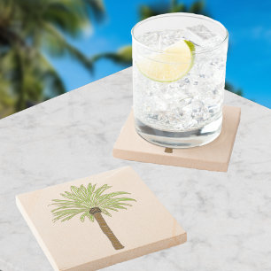 De Schets van de palm Stenen Onderzetter