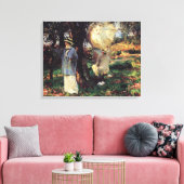 De schetsers door John Singer Sargent Canvas Afdruk (Insitu (Woonkamer))