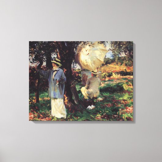 De schetsers door John Singer Sargent Canvas Afdruk (Voorkant)