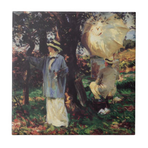 De schetsers van John Singer Sargent Tegeltje