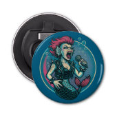 De Schetterende Siren Button Flesopener (Voorkant)