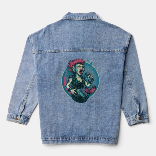 De Schetterende Siren Denim Jacket (Achterkant)