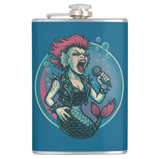 De Schetterende Siren Heupfles (Voorkant)