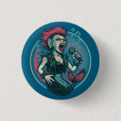 De Schetterende Siren Ronde Button 3,2 Cm (Voorkant)