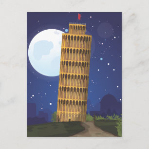 De scheve toren van Pisa Briefkaart