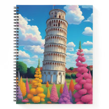 De scheve toren van Pisa in de lente