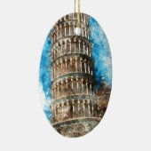 De scheve toren van Pisa in Italië Keramisch Ornament (Rechts)