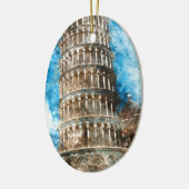 De scheve toren van Pisa in Italië Keramisch Ornament (Links)