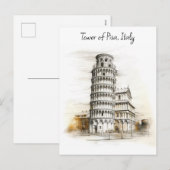 De scheve toren van Pisa, Italië Feestdagenkaart (Voorkant / Achterkant)
