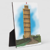 De scheve toren van Pisa, Italië Fotoplaat (Zijkant)