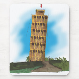 De scheve toren van Pisa, Italië Muismat