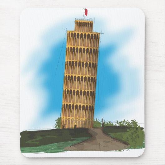 De scheve toren van Pisa, Italië Muismat (Voorkant)
