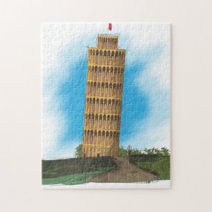 De scheve toren van Pisa Legpuzzel
