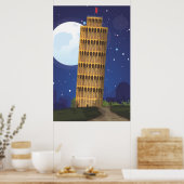 De scheve toren van Pisa Poster (Keuken)