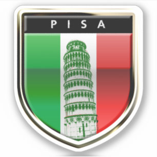 De scheve toren van Pisa Sticker