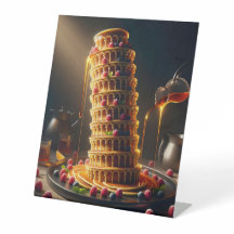 De scheve toren van Yummy! Party Banner / Teken