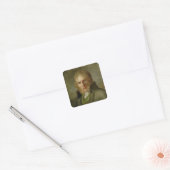 De schilder Caspar David Friedrich Vierkante Sticker (Envelop)