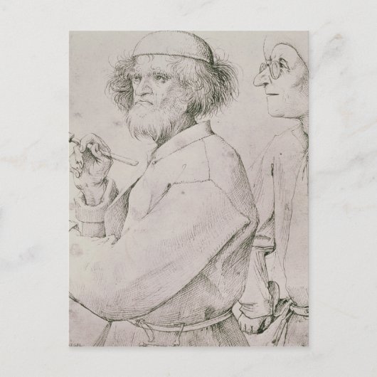 De schilder en de Kunst Lover Briefkaart (Voorkant)