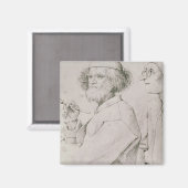 De schilder en de Kunst Lover Magneet (Voorkant / Achterkant)