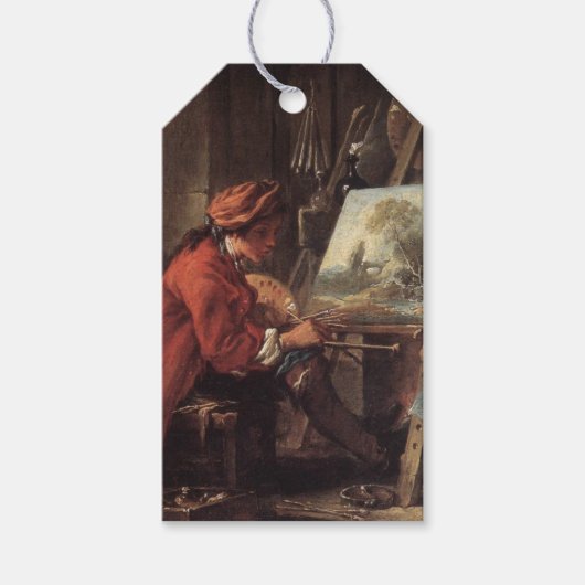 De schilder in zijn atelier (door François Boucher Cadeaulabel (Voorkant)