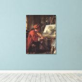 De schilder in zijn atelier (door François Boucher Canvas Afdruk (Insitu (Houten vloer))