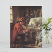De schilder in zijn atelier (door François Boucher Kaart (Staand voorkant)