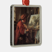 De schilder in zijn atelier (door François Boucher Metalen Ornament (Rechts)