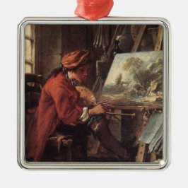 De schilder in zijn atelier (door François Boucher Metalen Ornament