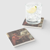 De schilder in zijn atelier (door François Boucher Stenen Onderzetter (Zijkant)