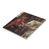 De schilder in zijn atelier (door François Boucher Tegeltje (Zijkant)